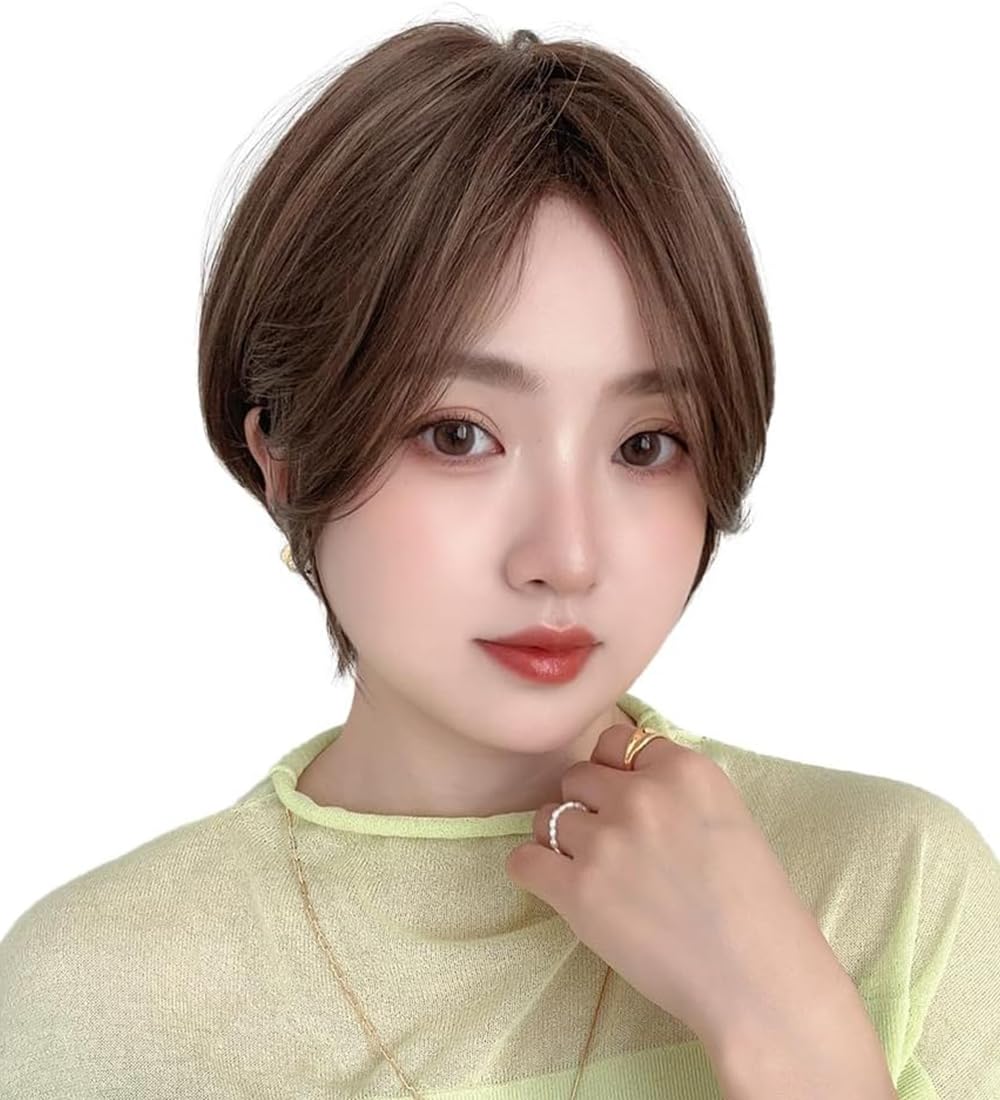 

Парик Короткий Боб Полный Парик Короткий Боб Парик Парик Черные Волосы [Brightlara] Женский Мужской tf1754-UB