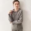 Autumn/Winter Women's Hooded Seamless Mountain Velvet Raglan Sweater Knitwear