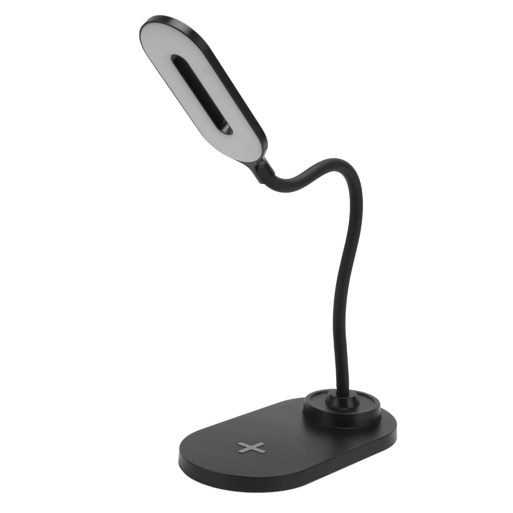 LED Desk Lamp with Wireless Charger Swivel Flexible Gooseneck Touch Control 3 Brightness Adjustable Table Lamp for