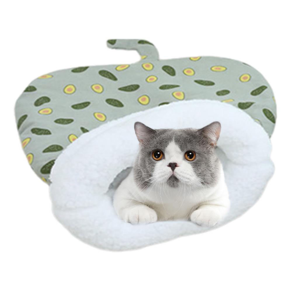 

Cat Bed Cave Sleeping Bag Kitten Warming Pad Sack Bag Soft Cat Sack Plush Large Puppy Cave Cushion For Cats Dogs Puppy Pets
