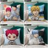 Cool A-Kurokos Basketball Pillow Case Cushion Cover Soft Cute Throw Pillow Case For Car Sofa Pillowcase Polyester With Zipper