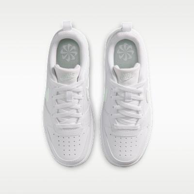 Nike Court Borough Low Top Kids' Skateboarding Shoes White Green