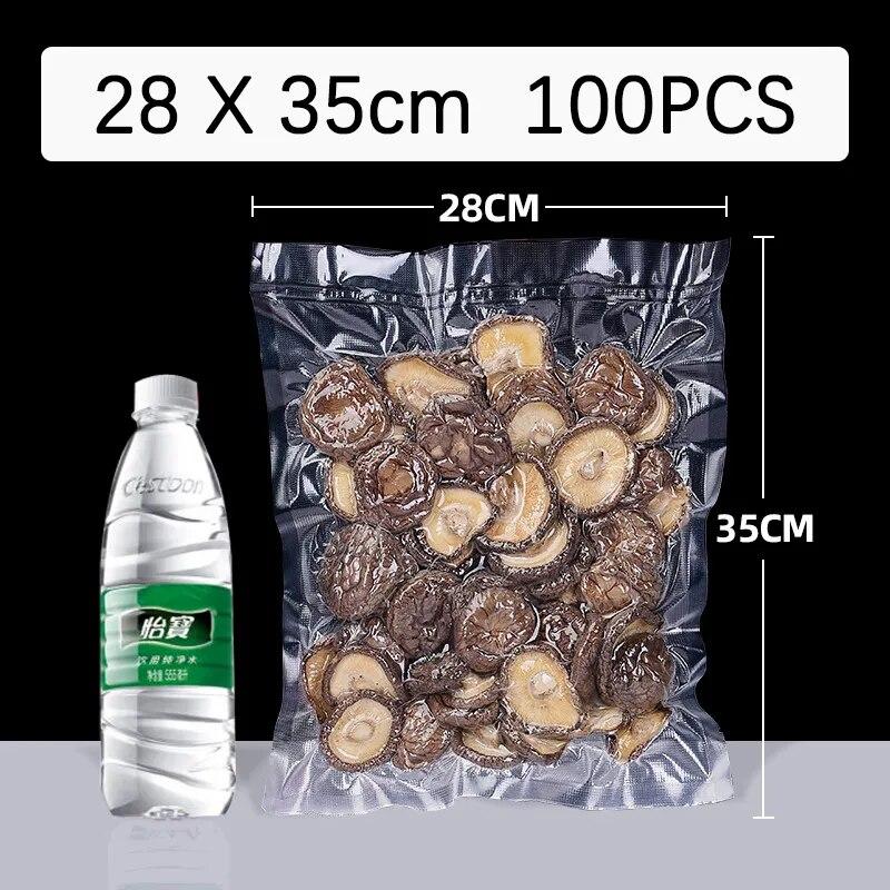100litrové vakuové sáčky do nádoby pro úsporu potravin, uzavření jídla, třída kvality, odolné, skvělé pro vakuové skladování, přípravu jídla nebo sous vide vaření
