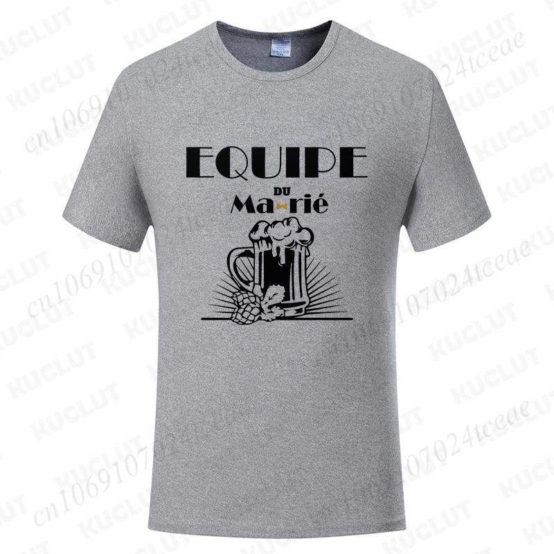Fashion Single Farewell Tops French Boyfriend Bachelor Party T-shirts Evg Future Team Groom Man Shirt Wedding Father's Day Tees