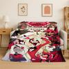 3D Cartoon H-Hazbin Hotel Charlie Flannel Blanket Soft Warm Throw Blanket for Bedroom Living Room Bed Travel Camping Picnic