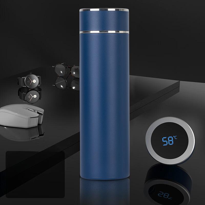 Ren Titan Liner Vattenkopp Herr och Dam Affärs Dubbellager Gåva Förpackad i Gåvobox Intelligent Temperaturmätande Vakuumkopp