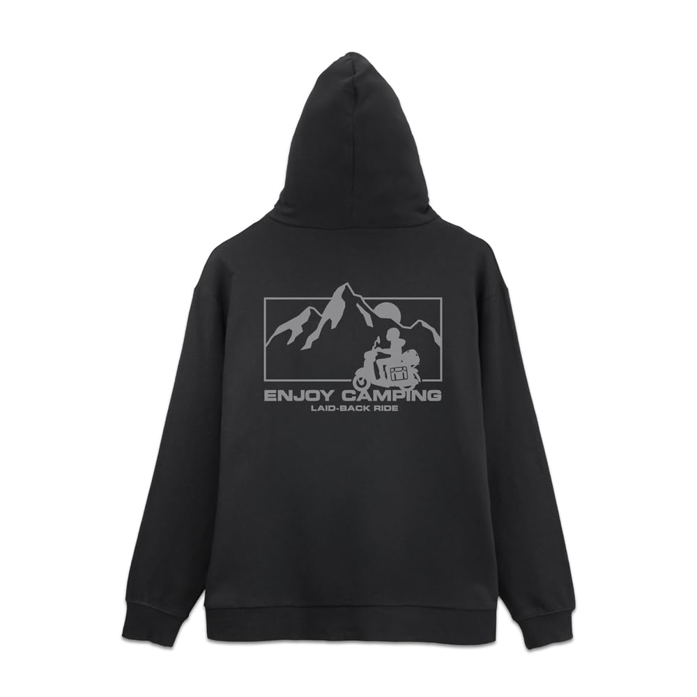 2D COSPA Camp SEASON Silhouette Bike Shima Rin Zip Hoodie BLACK M Size [Official]  Laid-Back 3 чёрный