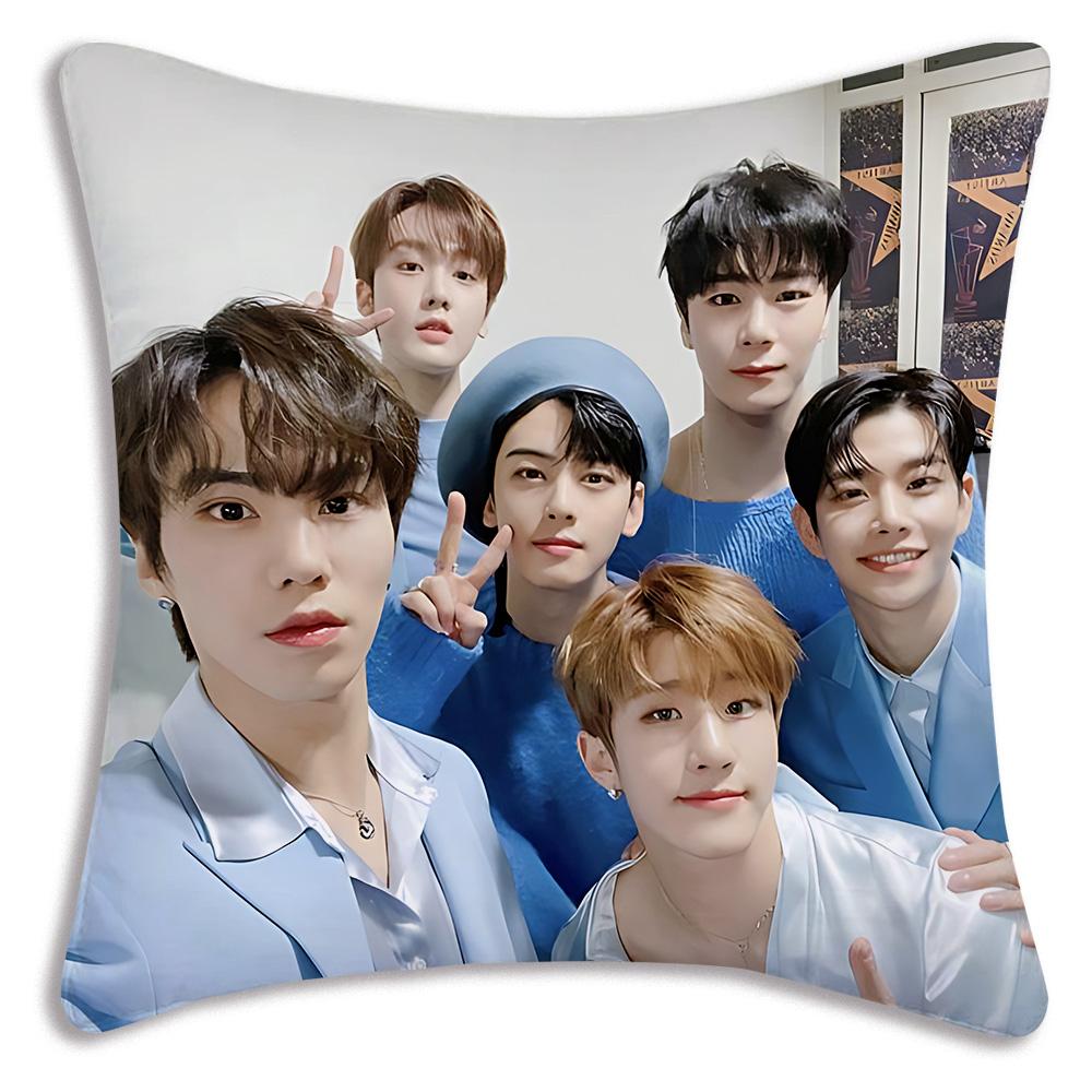 Cool Fashion Singer Korean Wave Pillow Covers Cartoon Sofa Decorative Home Double-sided Printing Short Plush Cute Cushion Cover