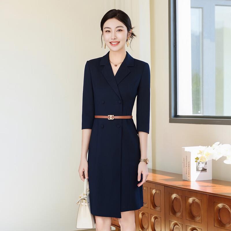 Trueman Women's Seven-Quarter Sleeve Business A-Line Dress