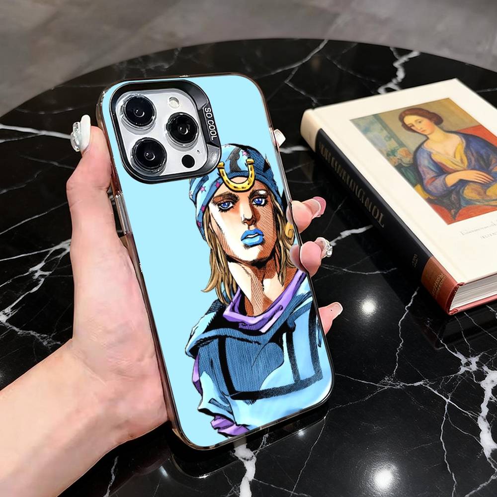 J-Joestar of the J-Jojo J-Johnny-JJES Phone Case For iPhone 17,16,15,14,13,12,11 Plus,Pro Max,XS,Colorful Silver Black Cover