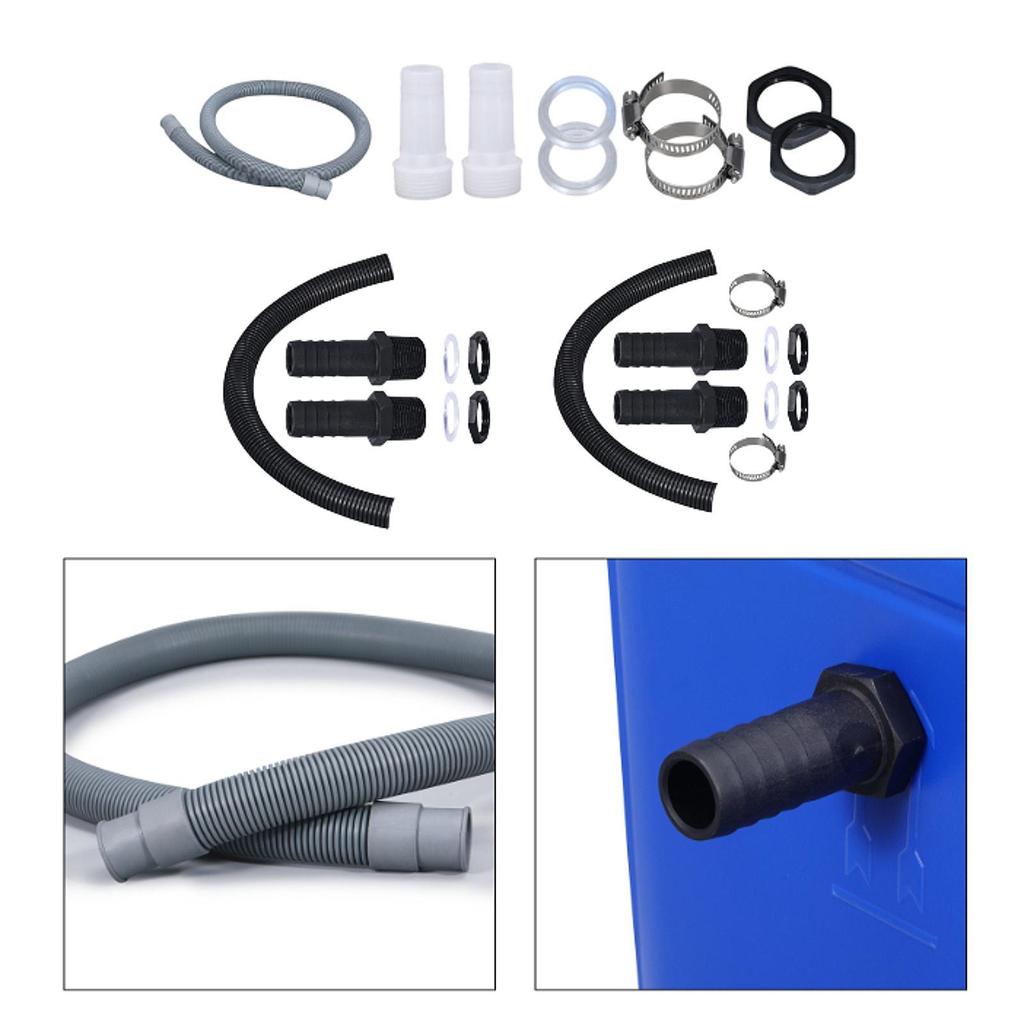 Rain Barrel Connector Kit Water Collection Home Outdoor Chores with Hose