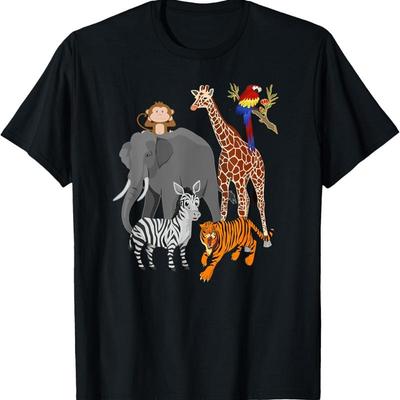 Zoo Animals T Shirt Wildlife Birthday Party A Day At The