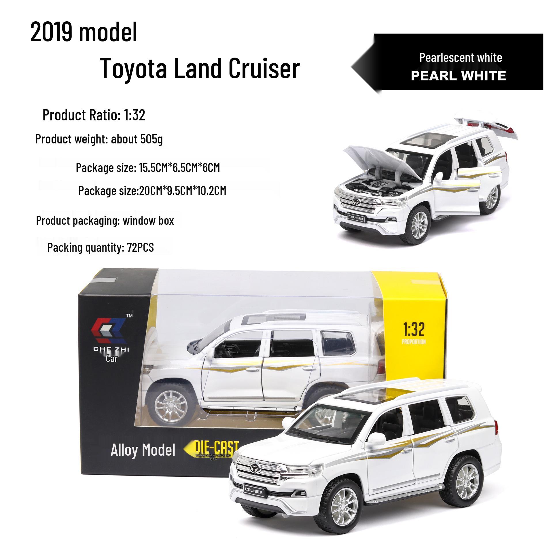 

1:32 Игрушка Модель Внедорожника Toyota Land Cruiser Литая под Давлением Украшение