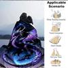 1pc Mythical Dragon Blanket, Lightweight Flannel Throw For Sofa, Bed, Travel, Camping, Livingroom, Office, Couch, Chair