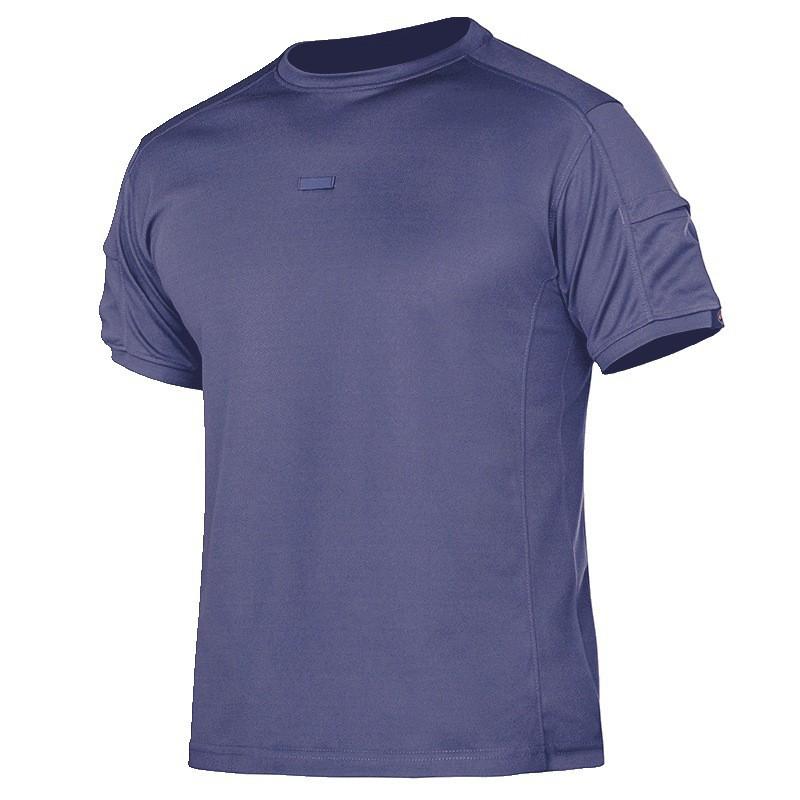 

Snow Python Coolmax Outdoor T-shirt UPF50 + Sunscreen Round Collar Physical Training Suit Breathable Sports Short Sleeves XXL синий