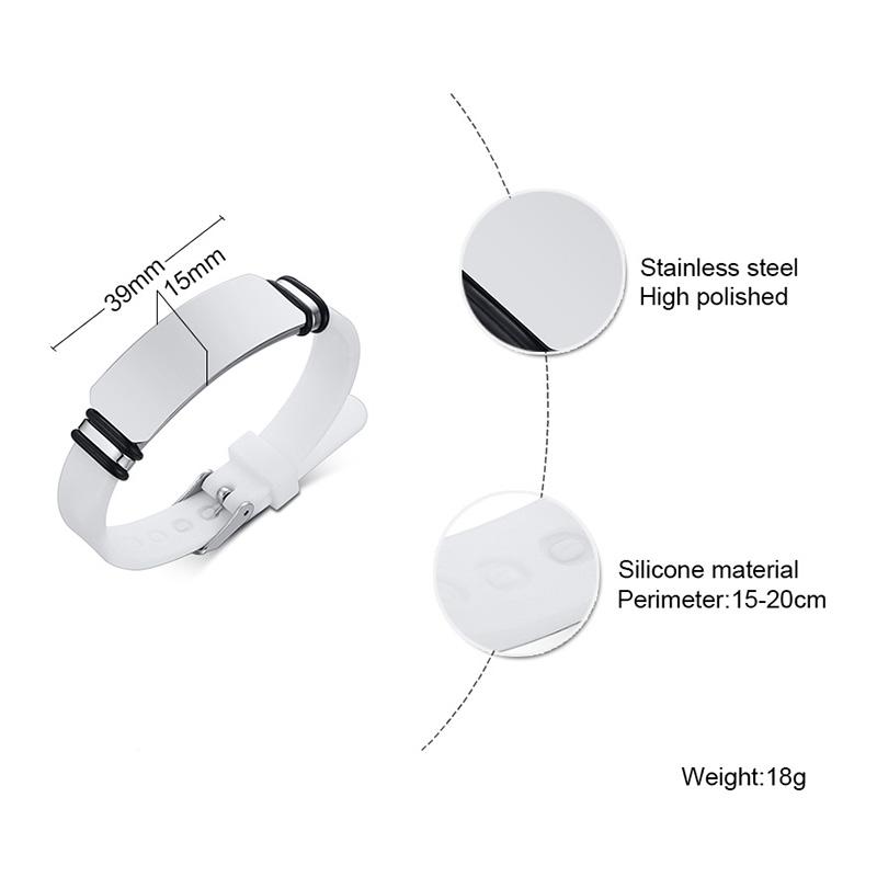 Personalisiertes Gravur-Silikonarmband, personalisiertes Sportarmband, Modeschmuck-Accessoires für Männer