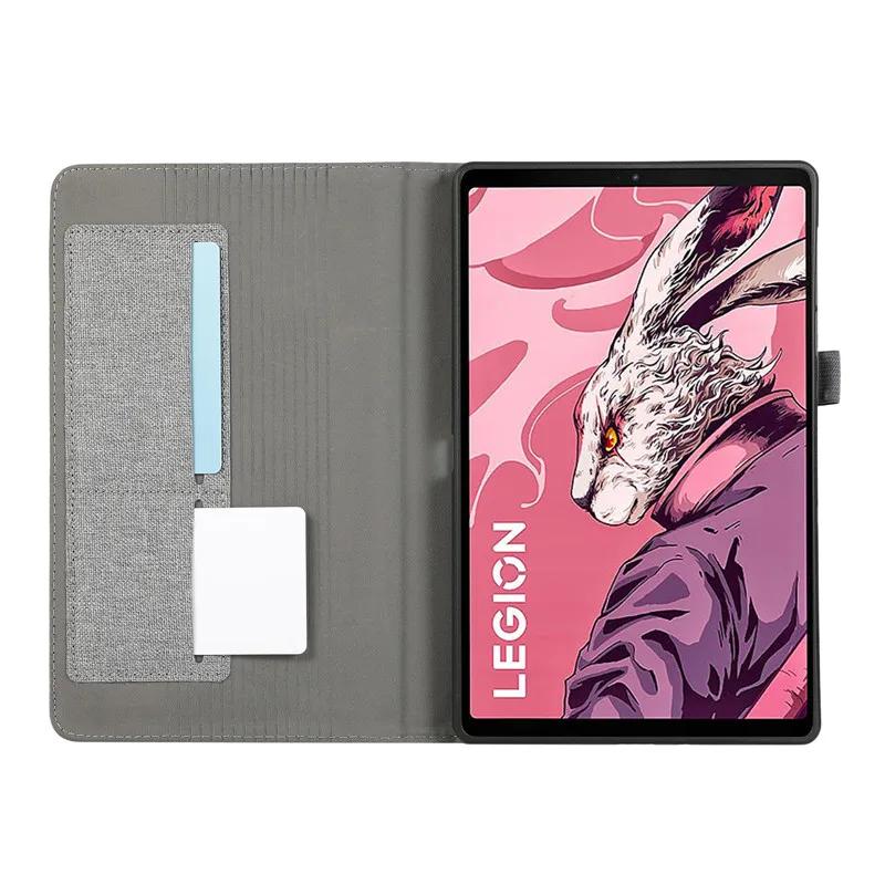 Cloth Solid Protective Funda For Lenovo Legion Y700 Case 8.8 inch 2023 2022 Flip Wallet Slots Shell For Legion Y700 Cover 8.8"