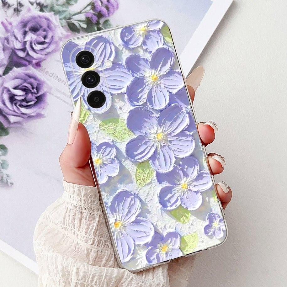 For Samsung Galaxy A56 5G Case SM-A566B Cover New Fashion Flower Butterfly Soft Silicone Phone Case For Galaxy A26 A36 5G Fundas