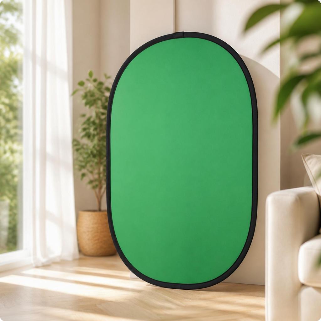 Green Screen Backdrop Board Two-sidedSided Trifold Display Easy-to-Store