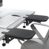 Set of 2 Leather Desk Ergonomic Wrist Foldable Desk No Drilling Hand Rest Armrests, Extenders, Rests, Armrests, Extension, Required, (Black, 400mm)