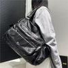 Ladies Y2K Spice Girl Washed Shoulder Bag Large Capacity Wasteland Front Pocket Tote Bag