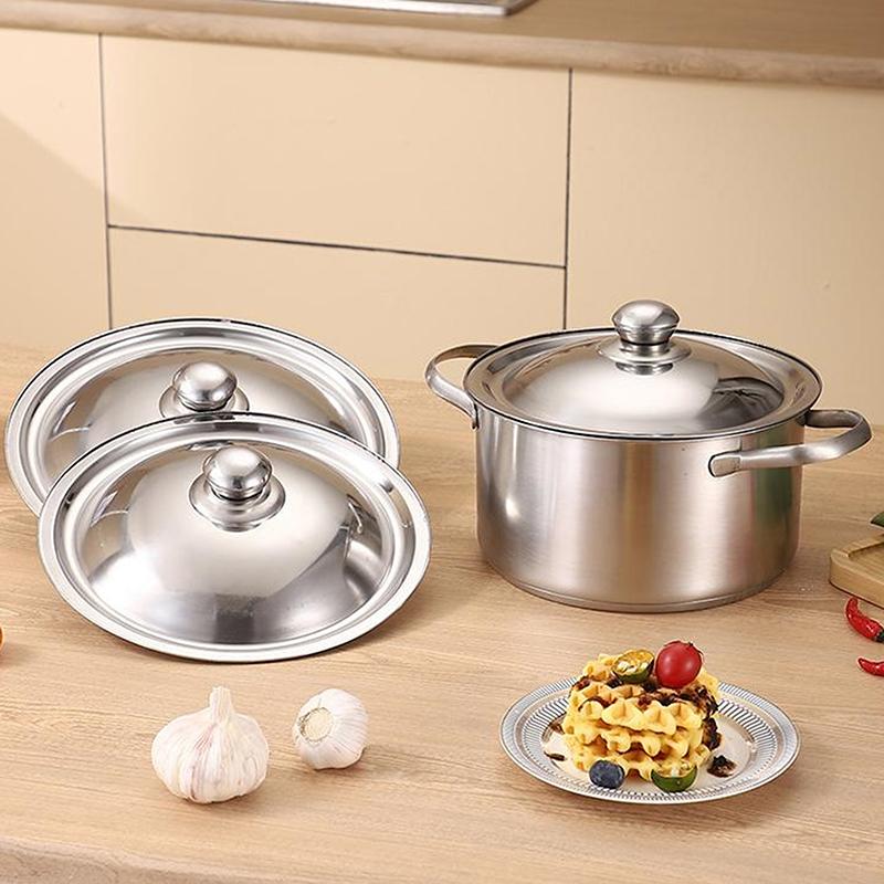 10-32 cm Edelstahl Runder Topfdeckel Universal Ersatz Bratpfannendeckel Glatte Kante Spülmaschinenfest Für Stielpfanne Wok Topf