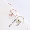 20pcs Umbrella Shape Paper Clip Creative Cute Bookmark Metal Color Cartoon Paper Clips For Planner Office Stationery