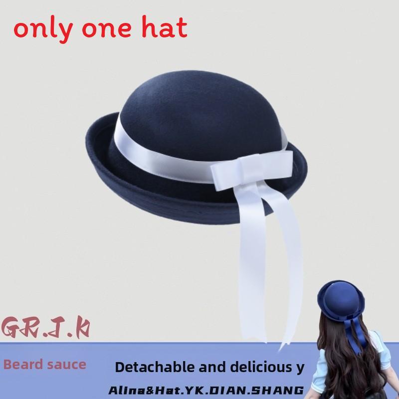 Korean Style Woolen Flat Top Hat With Ribbon For Women Autumn