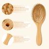 Bamboo Cushion Comb Set: Bristle & Non - Bristle Options, Scalp Massage, Anti - Static Detangler for All Hair, Home Styling Tool
