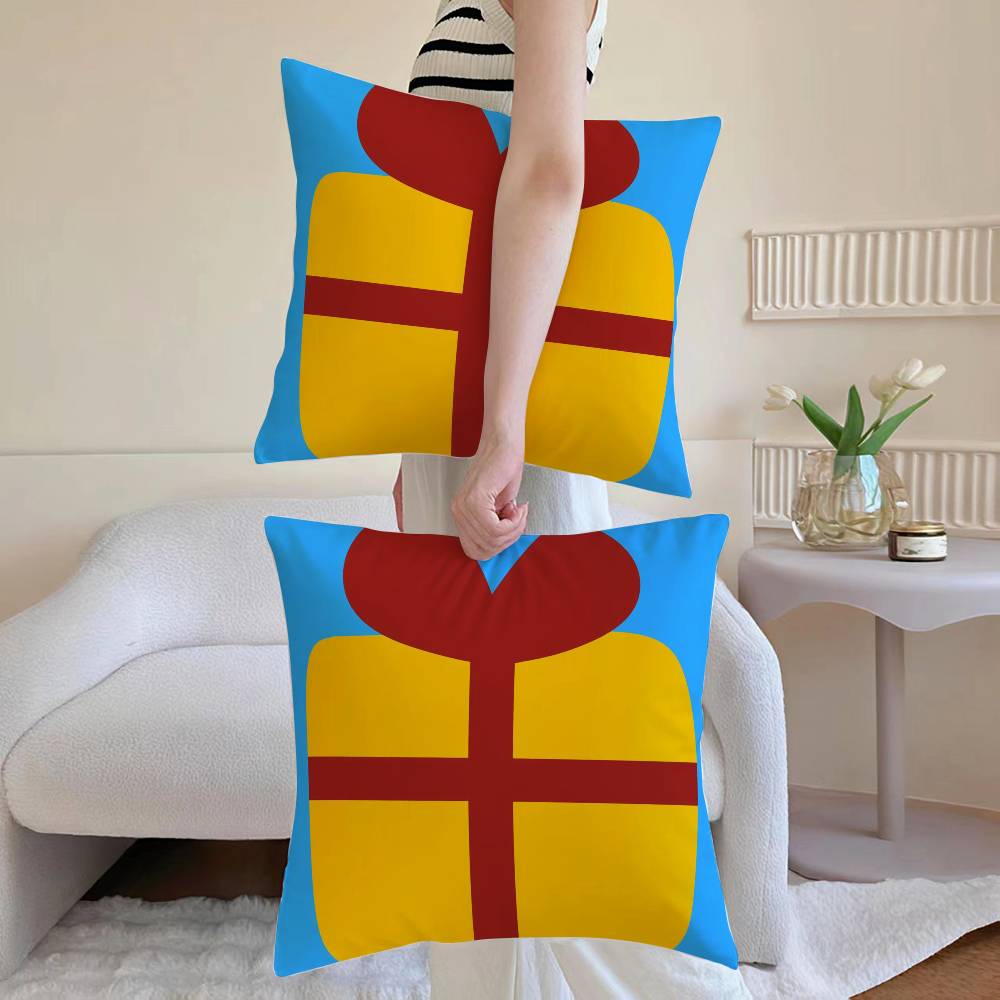 Christmas Pillow Case Sofa and Living Room Decorative Cushion Covers Dust-proof and Mite-proof Invisible Zipper