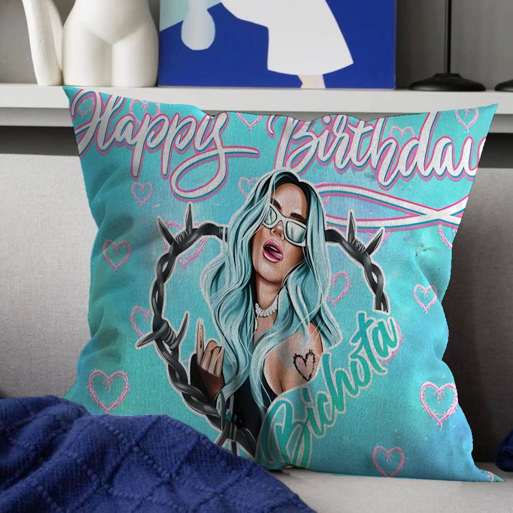 Karol G Female Singer Pillowcases Home Bedding Decorative Pillow Cover Wedding Super Soft Pillow Case