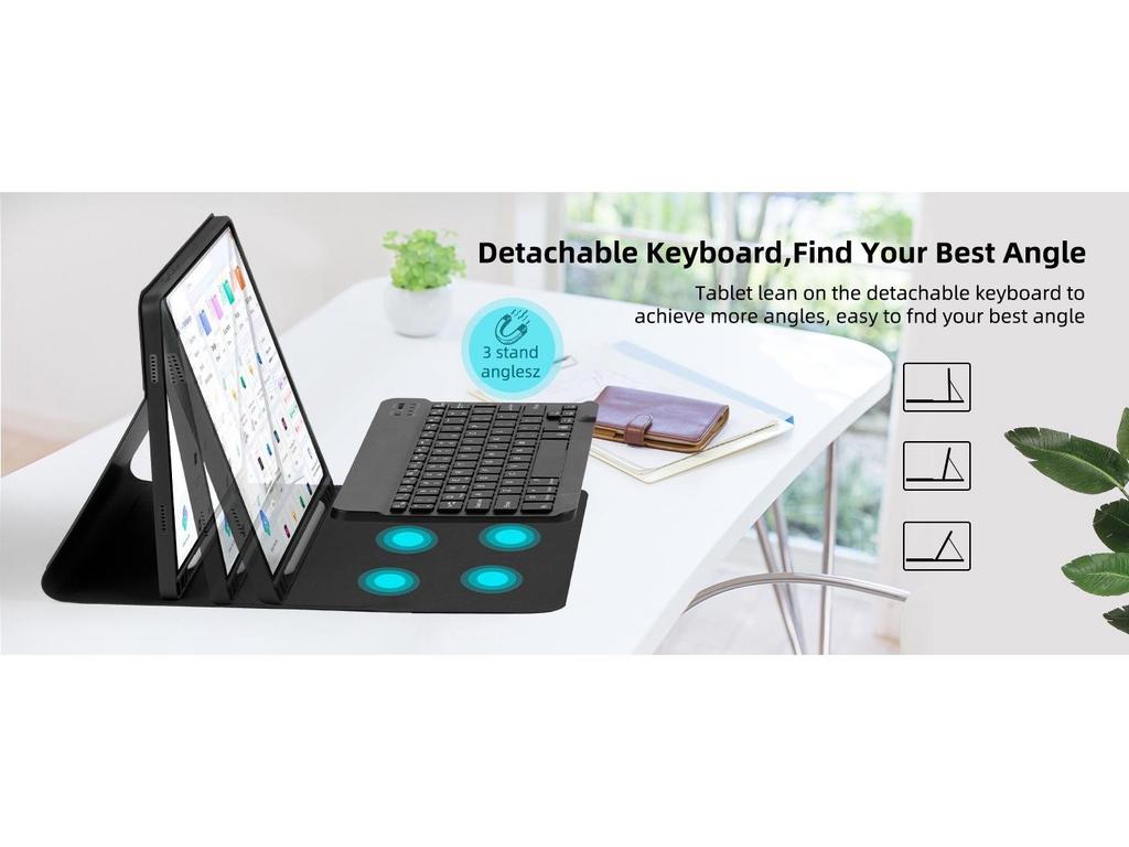 Husă cu tastatură Bluetooth pentru tabletă Samsung A9Plus10FE+ și bară mouse spaniolă