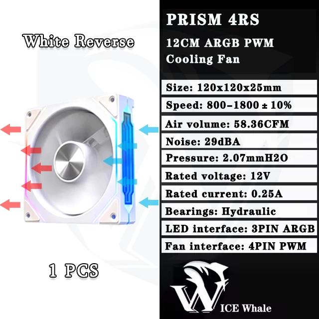 LDPCSJ Prism 4RS 120mm ARGB PC Case Fan with Infinity Mirror Design Motherboard Sync 4PIN PWM CPU Cooler Ventilador Fuel Injectors 6
