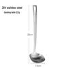 ZISIZ 304 Stainless Steel Soup Ladle and Slotted Spoon Set
