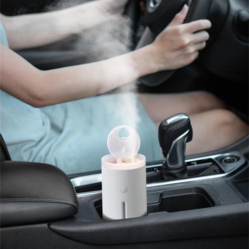 Meduzalar tutun halqalari Ultratovushli havo namlagichi USB Portativ Aromaterapiya Efir moyi Diffuzori Iliq chiroq bilan Diffuzor Hidi