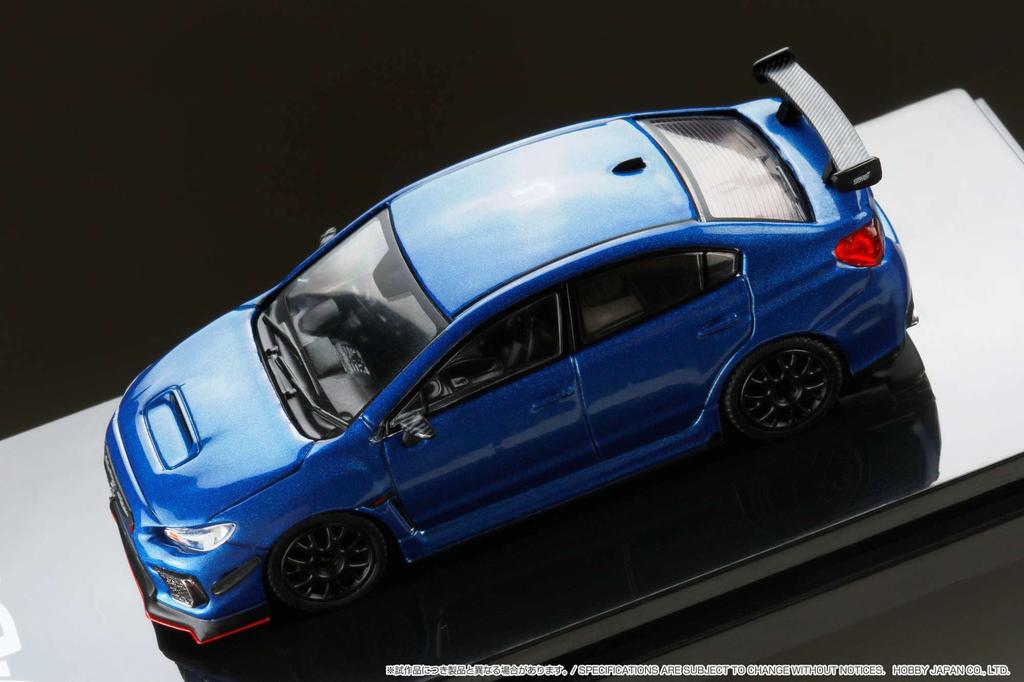 HJ64 Subaru WRX STI with optional display WR Blue finished product HJ641040BL 1/64 RA-R equipment/engine model, Pearl,