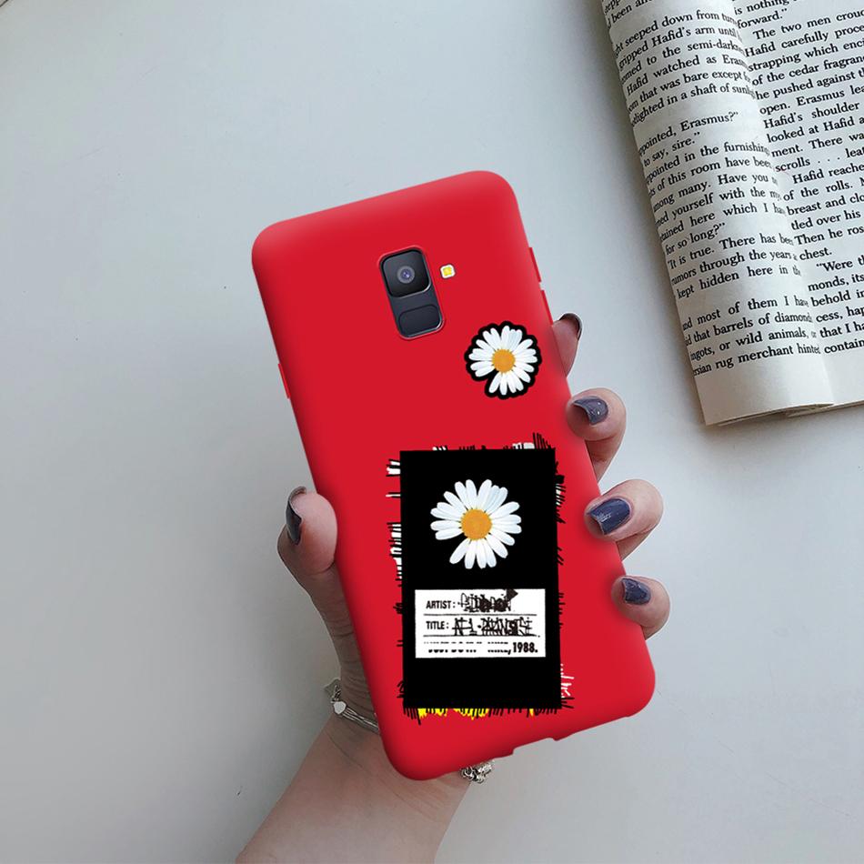 Love Heart Case For Samsung A6 2018 Cover A600F Silicon Tpu Phone Case For Samsung Galaxy A 6 A6 Plus 2018 A605F Case Cat Cactus