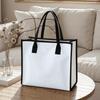 Striped Casual Tote Bag for Daily Use Large Capacity Handbag for Shopping Commute