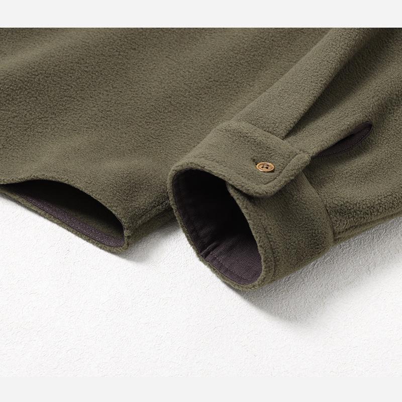 Women's Soft Thickened Wool Blend Fleece Shirt - Autumn/Winter Casual Wear