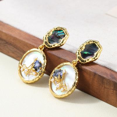 Damskie Kolczyki z Frędzlami i Kwiatami o Nieregularnym Kształcie, Eleganckie, w Stylu Light Luxury, Modne i Wszechstronne, Niszowe