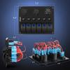 6 Gang ON Off Rocker Switch Panel 12V Voltmeter Dual USB Charger 3.0 Cigar Lighter For RV Truck Boat