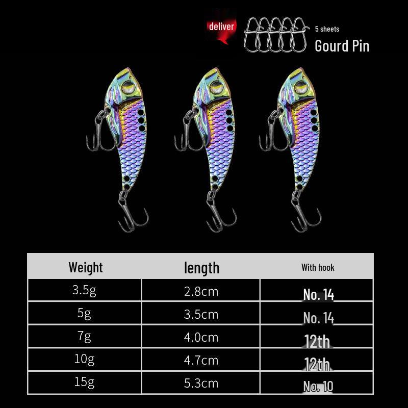 Thin Back Vibe Lure: Strong Hook Metal Jig for Long Cast Fishing - Ideal for Asp, Bass, Perch