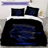 Birmingham City FC Pattern Bedding Uilt Set Uilt Cover Pillowcase Home Decoration Birthday Gift (1 * Duvet Cover + 2 * Pillowcase Without Core)