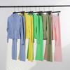 LU Womens Hooded Jacket Flared Pants Set Define Slim Fit Yoga Activewear