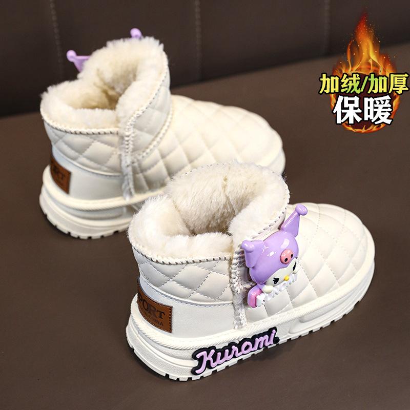 Girls snow boots, new winter model, children s sports shoes, warm black children s shoes, plush cotton shoes, warm boots, trendy 26Code