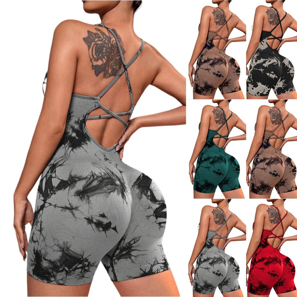 Women's Tight Fitting Peach Hip Lifting One-Piece Yoga Suit, Fitness Shaping One-Piece Suit