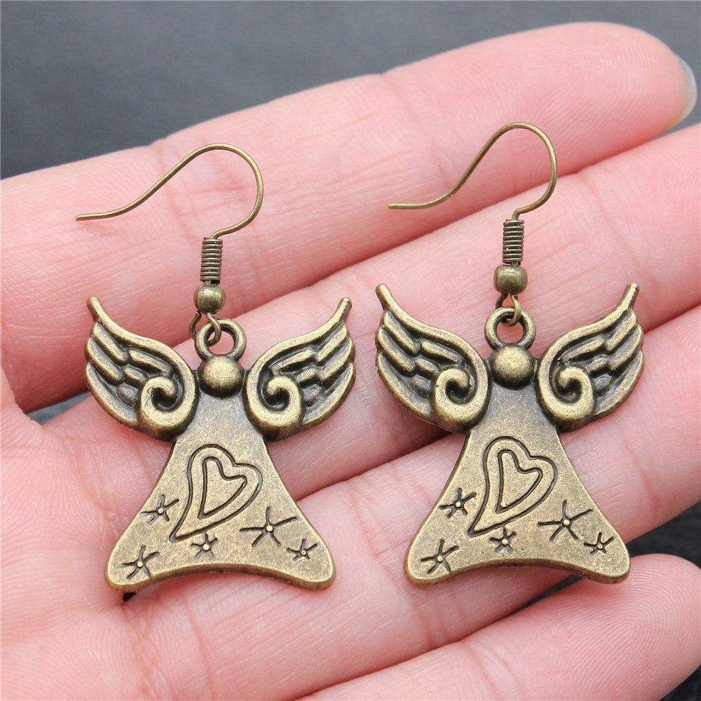 Drop & Dangle Earring Angel Wings Kids' Jewelry MaterialsEarring Size 18x19mm QE002