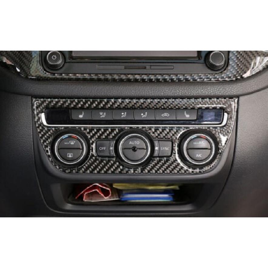 Real Carbon Fiber AC Switch Trim For 2010-2016 Volkswagen Tiguan Central Console