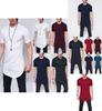 Ultra-bequemes T-Shirt für Herren mit geschwungenem Saum und seitlichem Reißverschluss aus hochwertigen Baumwollmischungen