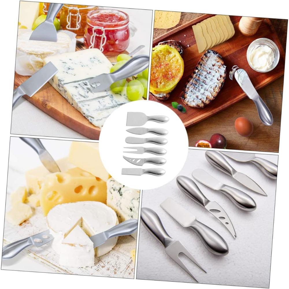 6 Piece Butter Cutter Slicer Cheese Slicer Set Stainless Steel Cutters for Kinds of Cheese Butter  Kitchen Gadget